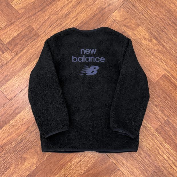 여성용 160 뉴발란스 빅로고 플리스 가디건 