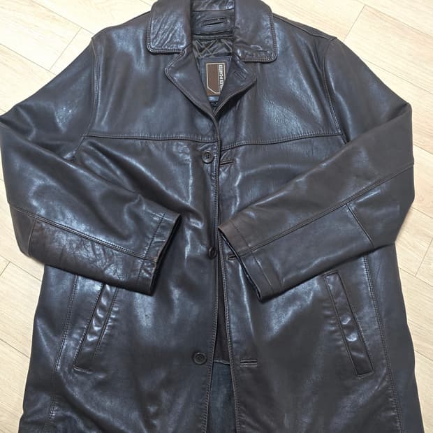 빈티지 다크브라운 양가죽 카코트 L 씬슐레이트 탈착 안감