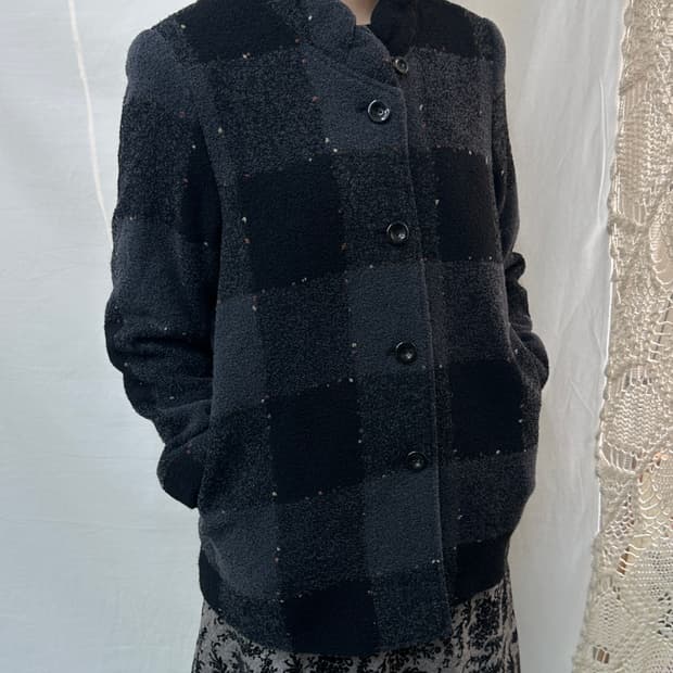 ladies fashion check coat