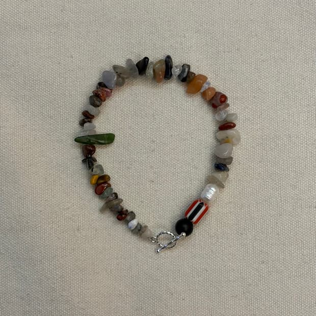 🌿 믹스 젬스톤 칩 브레이슬릿