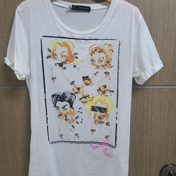 Dsquared2 화이트 반팔 티셔츠