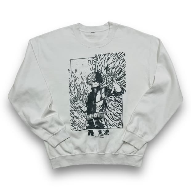 나의 히어로 아카데미아 “토도로키 쇼토” 화이트 맨투맨