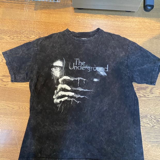 로어링라드 워시드 데미지 오버 반팔 블랙 L