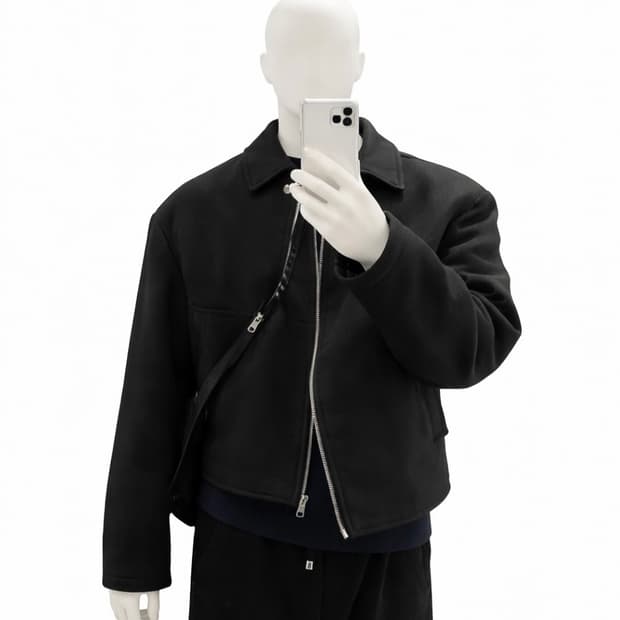 보테가 베네타 자카드 울집업블루종(50) 시착3회