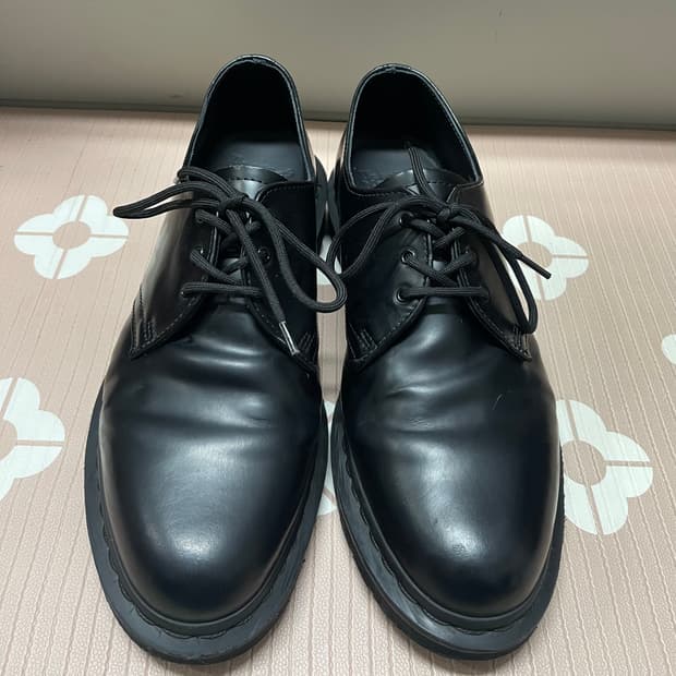 닥터마틴 모노 블랙 3홀 더비슈즈 UK10