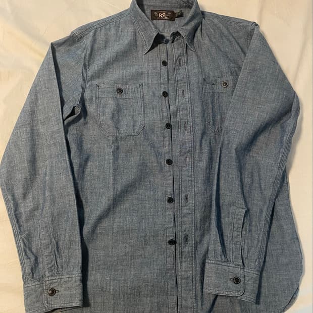 rrl 더블알엘 샴브레이 워크셔츠 s사이즈