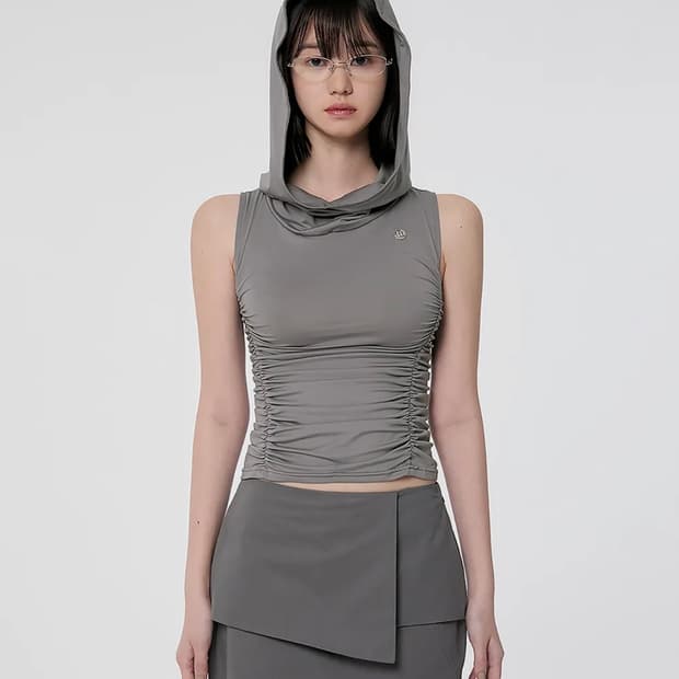 Hooded High Neck Sleeveless