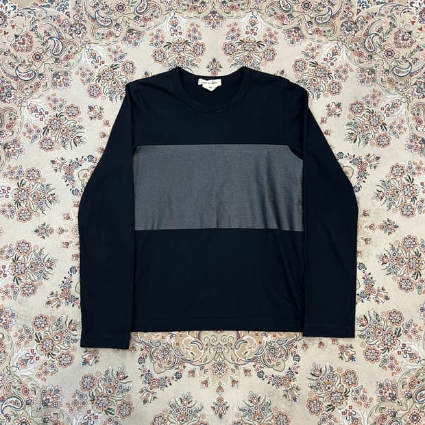 꼼데가르송 컬러블럭 롱슬리브