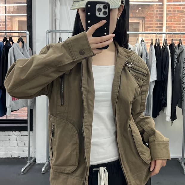 VTG 넥버클 브라운 자켓