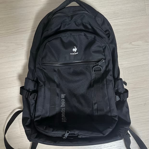 르꼬끄 스포르티브 블랙 메쉬 포켓 백팩