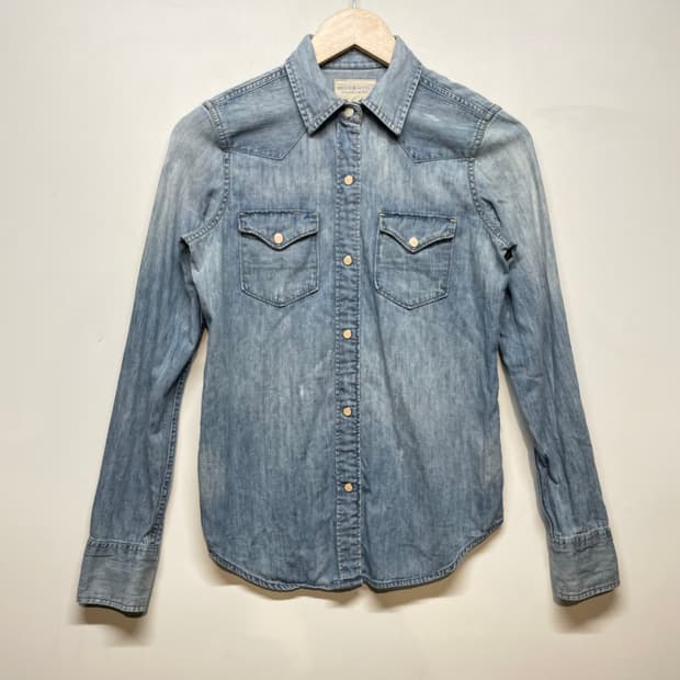 데님앤서플라이 웨스턴 데미지 데님 셔츠