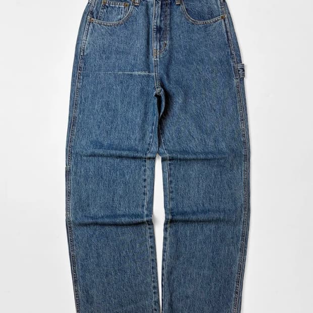 리본빛 RIBBONBIT 루즈 테이퍼드 데님 팬츠 PN5352