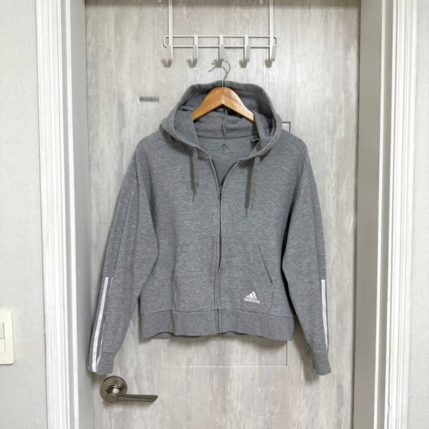 여성 S / 아디다스 후드집업 그레이