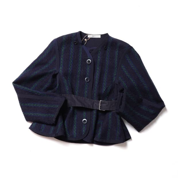 사카이 럭 Sacai luck Belted Stripe Tweed Jac