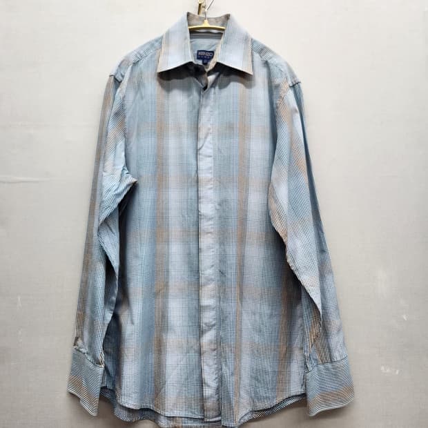 겐조옴므 깅엄체크 셔츠 37(M) 남여공용