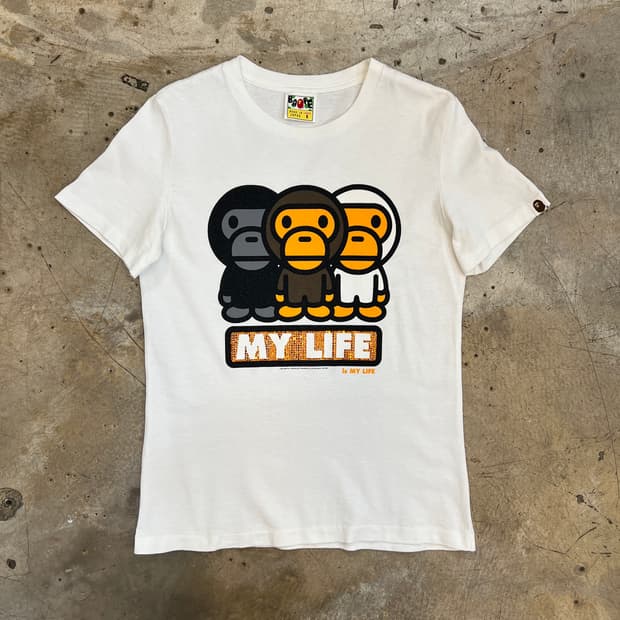 베이프 x 스와로브스키 마일로 티셔츠