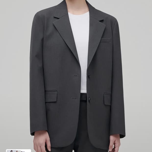 무신사 스탠다드 우먼즈 오버사이즈 블레이저 [그레이] S 사이즈