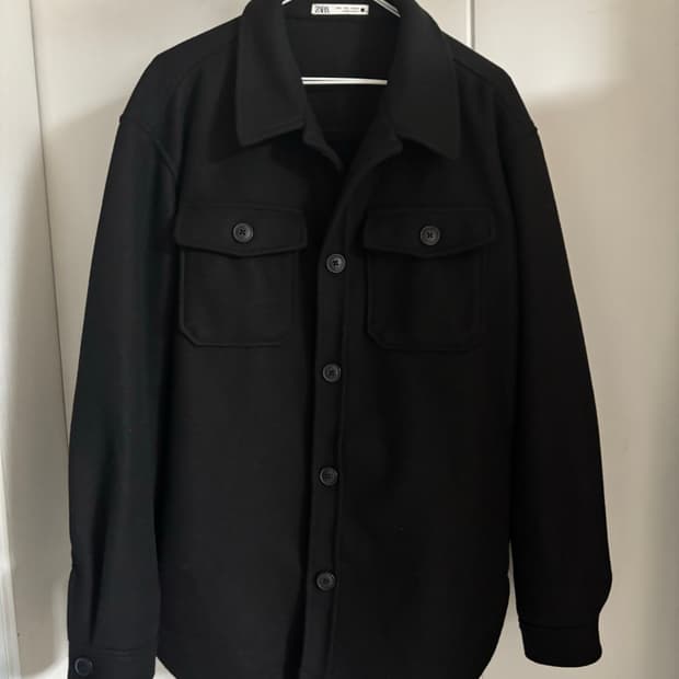 자라 남자 블랙 셔츠형 자켓 L