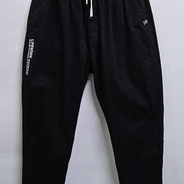 라이프워크 블랙 스웻팬츠 L