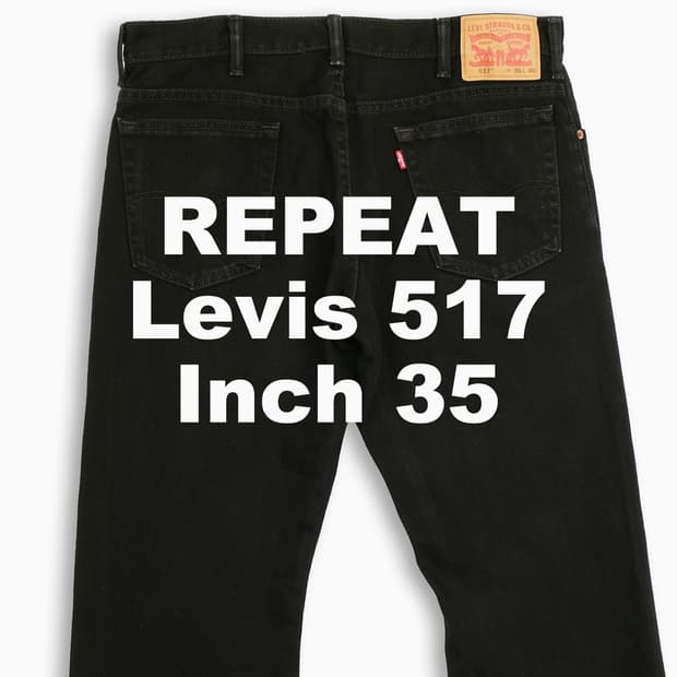 빈티지 리바이스 517 흑청 블랙진 35 인치 LV5173525