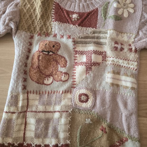 뜨개니트 일본빈티지 일본브랜드 모리걸 하구미