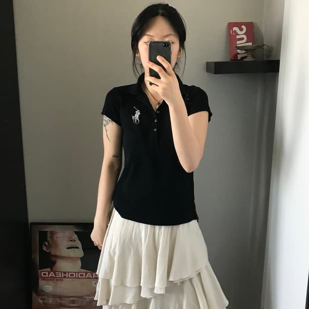 폴로 랄프로렌 빅포니로고 블렉 카라티