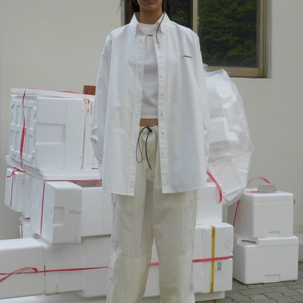 s/e/o 에스이오 OVERSIZED OXFORD SHIRT IVORY