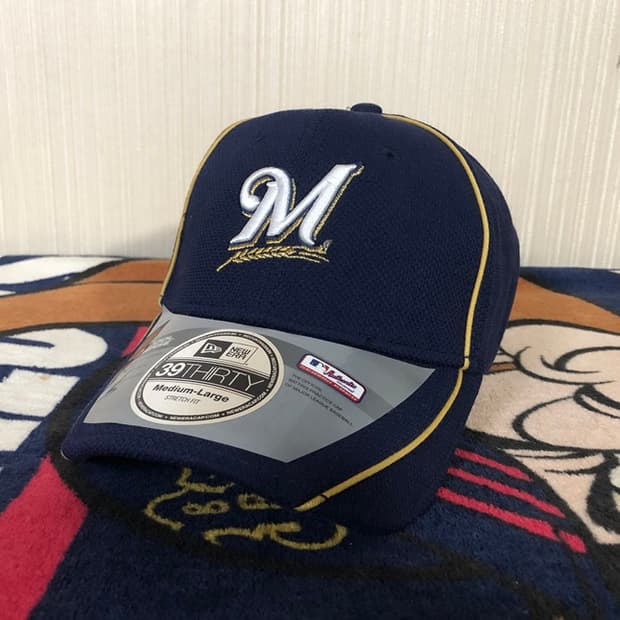 MLB 뉴에라 밀워키 브루워스 어센틱 배팅프랙티스캡 M-L