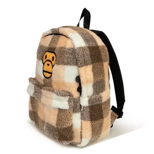 (현물) 베이프 베이비 마일로 미디엄 백팩 체크 백팩(최저가)