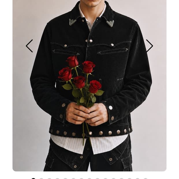 앤더슨벨 ATLANTA FLOCK VELVET JACKET (BLACK)