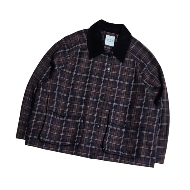 스튜디오 톰보이 타탄체크 자켓