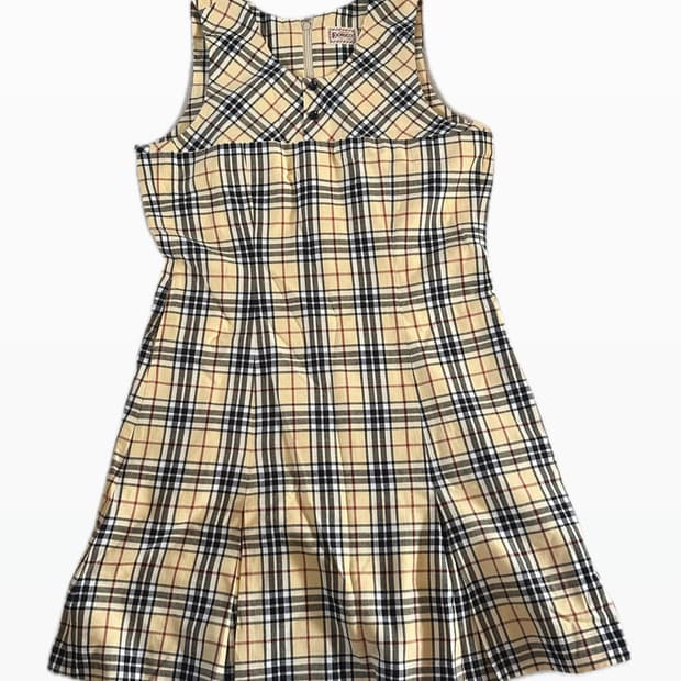 영국 체크 일본빈티지 가십걸 미니 원피스
