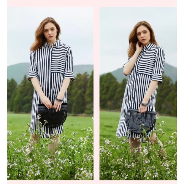 [Free] 이바나헬싱키 스트라이프 원피스