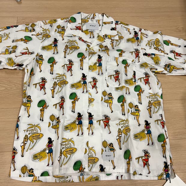 더블탭스 우먼프린트 하와이언 셔츠 3사이즈