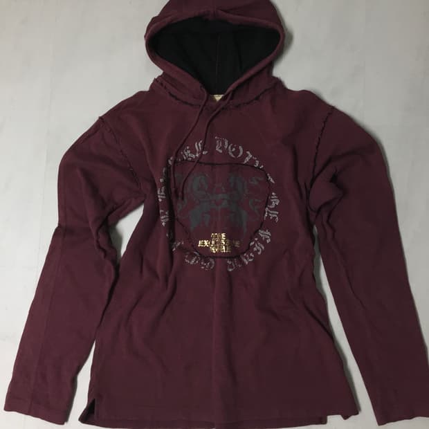 빈티지 와인 버건디 그래픽 후드 티셔츠