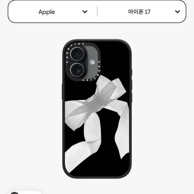 [아이폰 17] 케이스티파이 블랙 리본 케이스