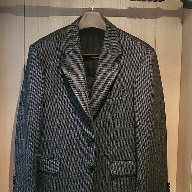 진그레이 알파카100 모직 트위드자켓 XL