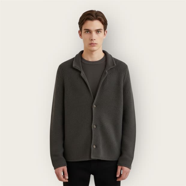 .IT44/ 로로피아나 와플 스웻 니팅 가디건