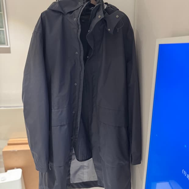 자라 네이비 후드 코트 자켓 (패딩조끼포함) L