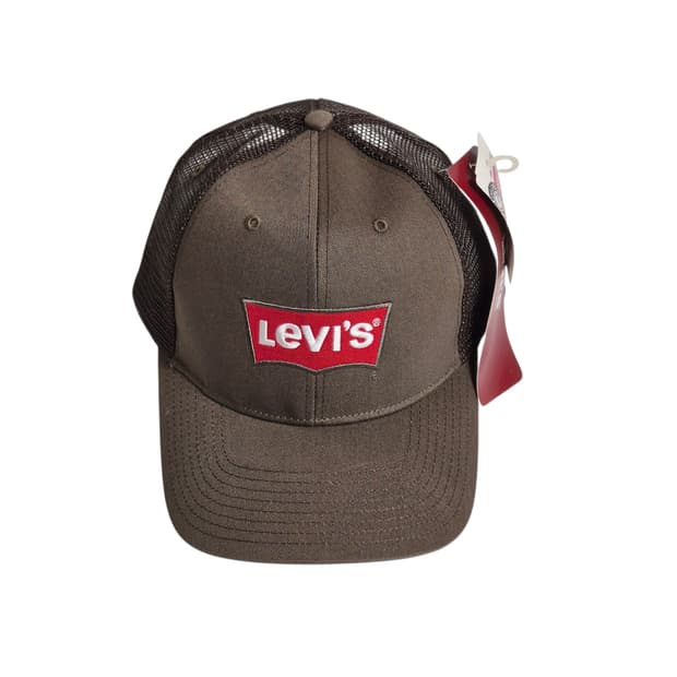Levi's) 00's 데드스탁 리바이스 배트윙 로고 볼캡 카키/브라운
