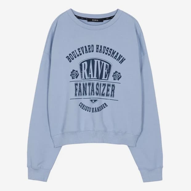 Raive Shield Artwork Sweatshirt in Blue