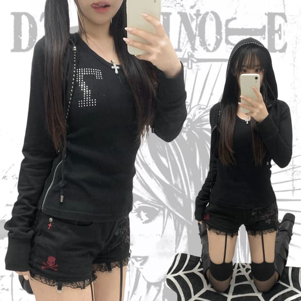 [ANGEL NAP] 펑크 스터드 볼레로 가디건