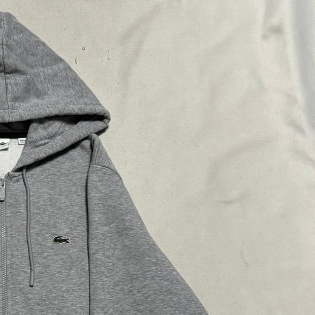 XL 라코스테 그레이 후드 집업