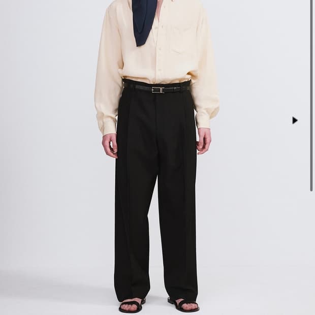 렉토 26ss 더블 플리츠 수트 팬츠 s size