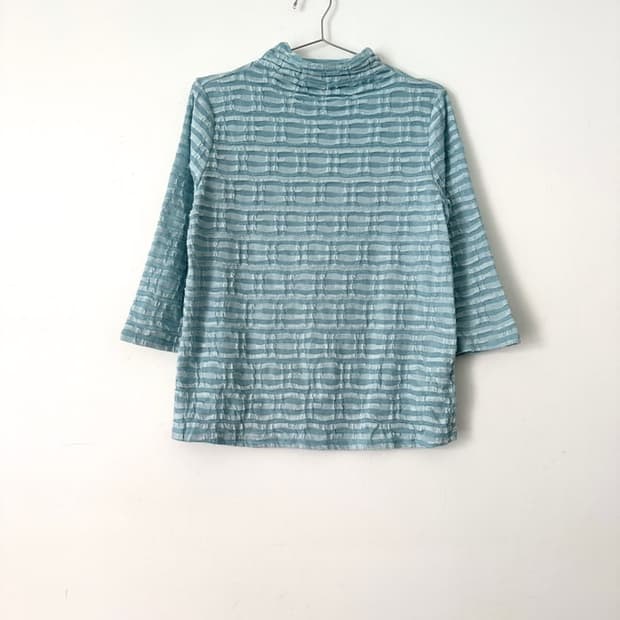 Jacqurd stripe top / sky blue