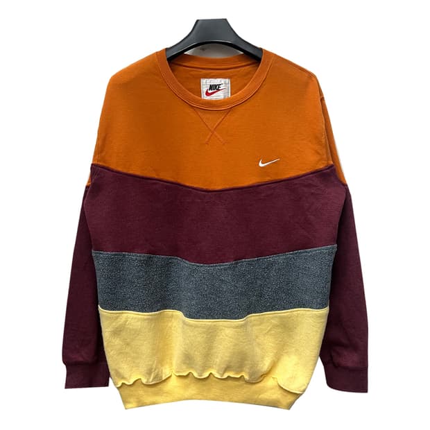90s 나이키 올드스쿨 컬러블럭 맨투맨 2XL