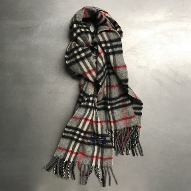 버버리 정품 캐시미어 머플러 그레이