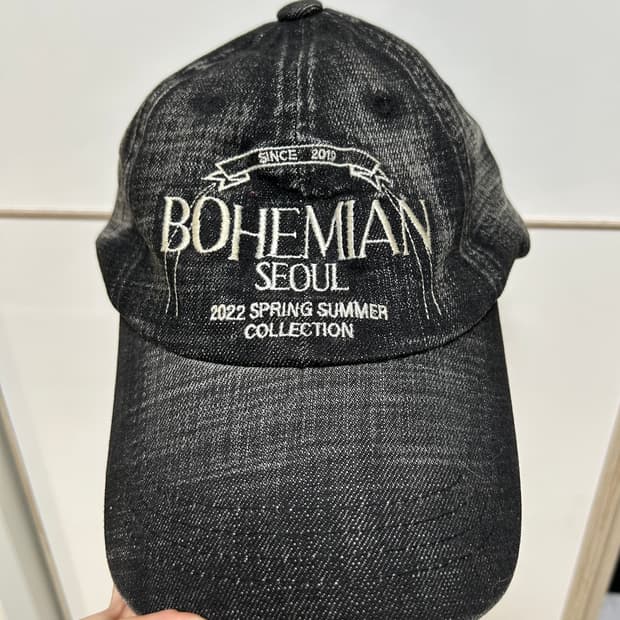 보헤미안서울 데님 볼캡 모자