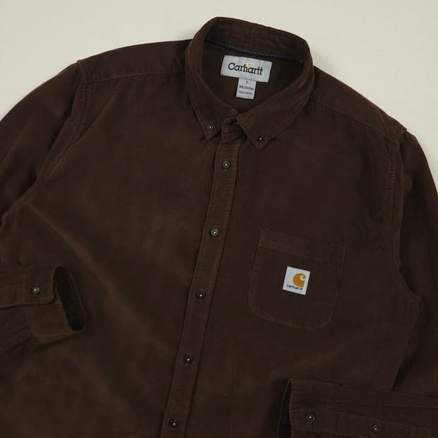 M(95) 칼하트 리워크 코듀로이셔츠 우드브라운