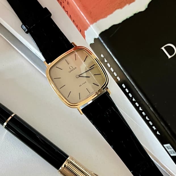 OMEGA 오메가 드빌 스퀘어 수동감기 남성 시계